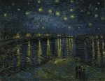 Vincent van Gogh Rhone Üzerinde Yıldızlı Gece Kanvas Tablo