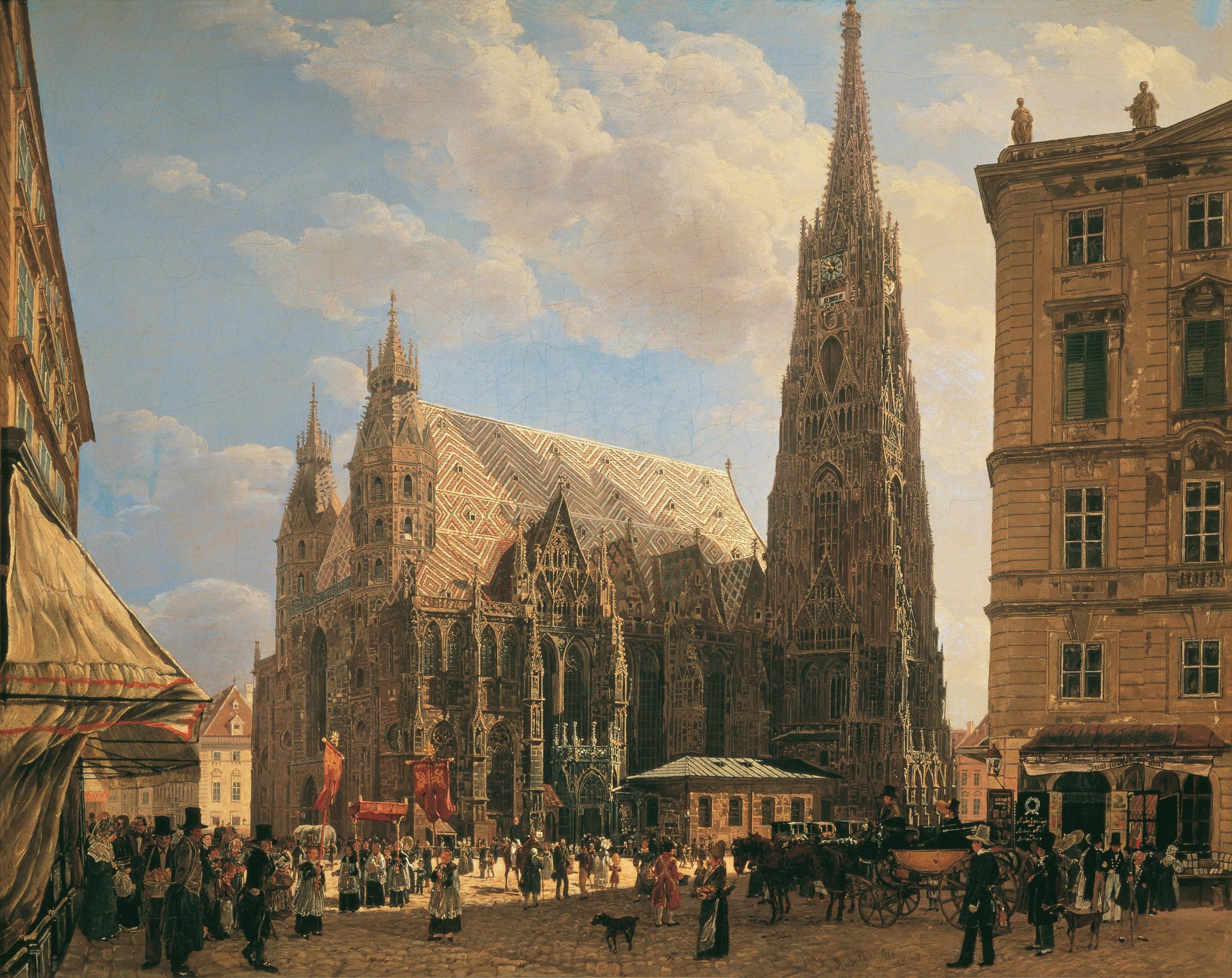 Rudolf Ritter von Alt Stephan Katedrali Kanvas Tablo
