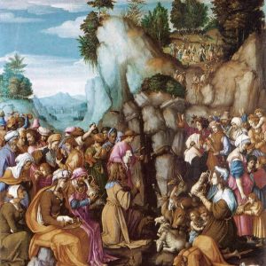 Francesco Bacchiacca Hz Musa Kayaların Arasından Su Çıkarırken Kanvas Tablo