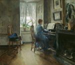 Harriet Backer Evimde Kanvas Tablo