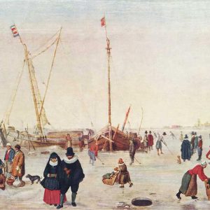 Hendrick Avercamp Kış Manzarası ve Paten Kayanlar Kanvas Tablo