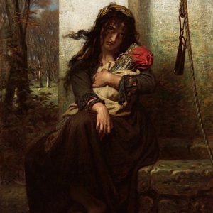 Hugues Merle Étretat'ın Delisi Kanvas Tablo