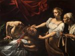 Michelangelo Caravaggio Judith Holofernes'in Kafasını Keserken Kanvas Tablo