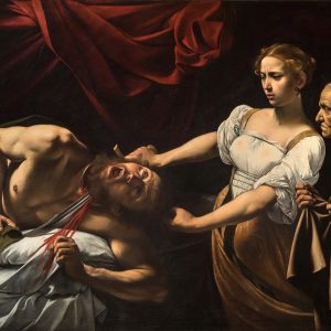 Michelangelo Caravaggio Judith Holofernes'in Kafasını Keserken Kanvas Tablo