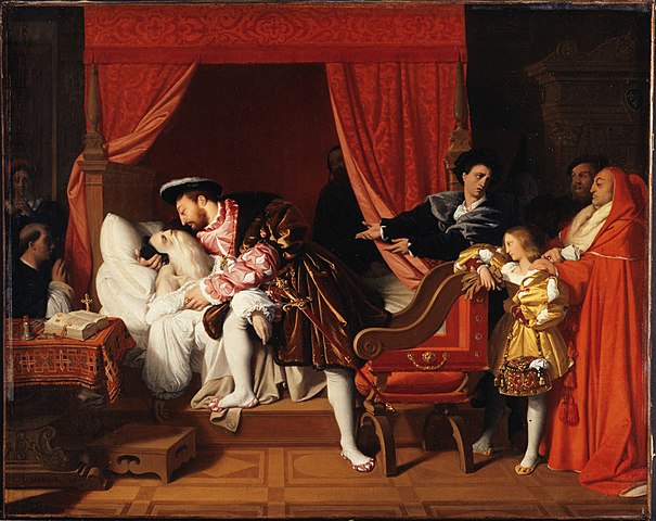 Jean Auguste Dominique Ingres The Death of Leonardo da Vinci Kanvas Tablo