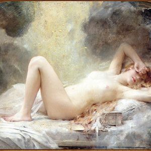 Leon François Comerre Danae ve Altın Banyosu Kanvas Tablo