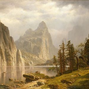 Albert Bierstadt Merced Nehri Yosemite Vadisi Kanvas Tablo