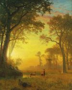 Albert Bierstadt Orman Işıkları Kanvas Tablo