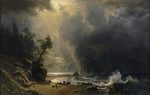 Albert Bierstadt Pasifik Kıyısındaki Puget Sesi Kanvas Tablo