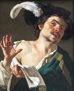 Dirck van Baburen Şarkı Söyleyen Genç Adam Kanvas Tablo