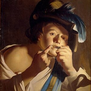 Dirck van Baburen Yahudi Harpi Çalan Genç Adam Kanvas Tablo