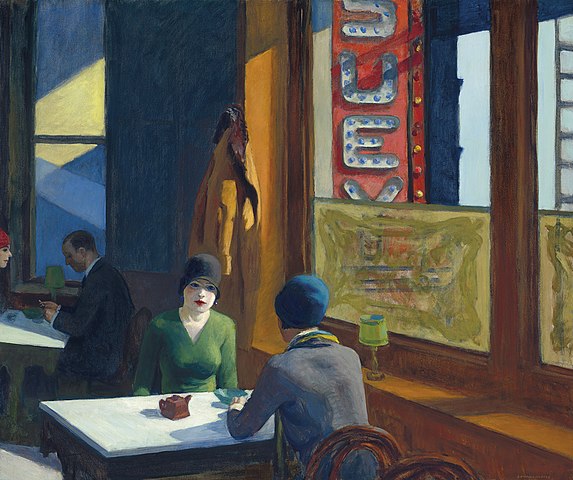 Edward Hopper Chop Suey Kanvas Tablo