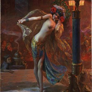 Gaston Bussiere Yedi Peçe Dansı Kanvas Tablo