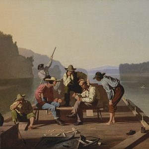 George Caleb Bingham Salda Kağıt Oynayanlar Kanvas Tablo