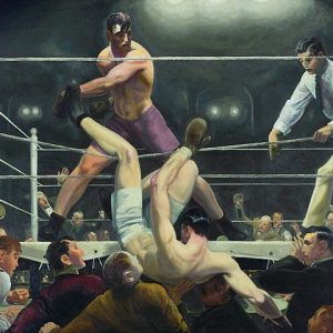 George Wesley Bellows Dempsey ve Firpo Kanvas Tablo
