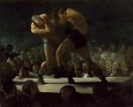 George Wesley Bellows Kulüpte Gece Kanvas Tablo