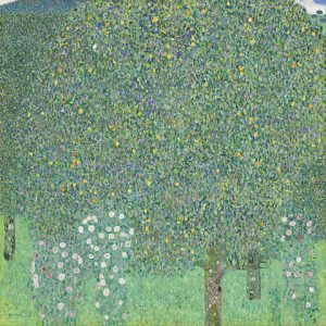 Gustav Klimt Ağaçların Altında Gül Fidanları Kanvas Tablo