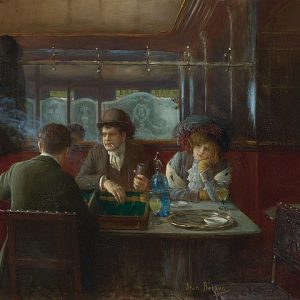 Jean Beraud Tavla Oynayanlar Kanvas Tablo