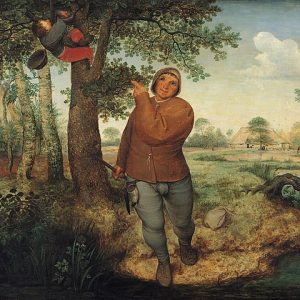 Pieter Bruegel Köylü ve Kuş Bakıcısı Kanvas Tablo