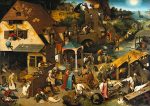 Pieter Bruegel Hollanda Atasözleri Kanvas Tablo