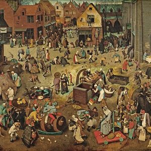 Pieter Bruegel Karnaval ve Lent Arasındaki Kavga Kanvas Tablo
