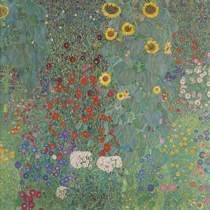 Gustav Klimt Bahçede Ayçiçekleri Kanvas Tablo