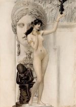 Gustav Klimt Heykel Alegorisi Allegory of Sculpture Kanvas Tablo