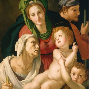 Agnolo Bronzino Kutsal Aile Kanvas Tablo