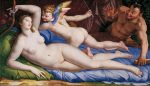 Agnolo Bronzino Venus Cupid ve Satyr Kanvas Tablo