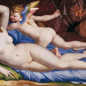 Agnolo Bronzino Venus Cupid ve Satyr Kanvas Tablo