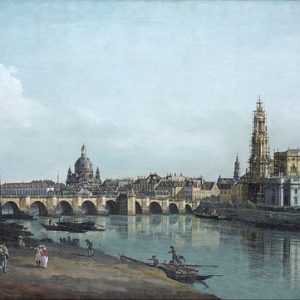 Antonio Canaletto Augustus Köprüsünün Altında Kanvas Tablo