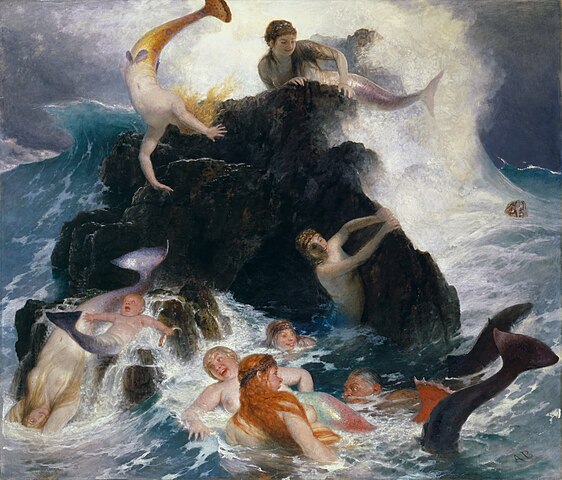 Arnold Böcklin Nereidlerin Oyunu Kanvas Tablo