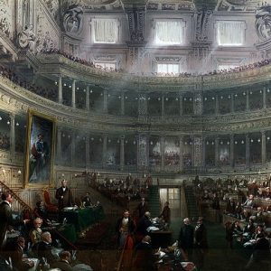 Carlo Bossoli Subalpine Senatosu Salonu Kanvas Tablo