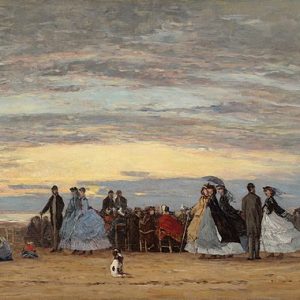 Eugene Boudin Villerville Sahilinde Kanvas Tablo