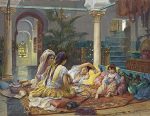 Frederick Arthur Bridgman Haremde Kanvas Tablo
