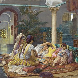 Frederick Arthur Bridgman Haremde Kanvas Tablo