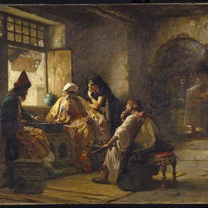 Frederick Arthur Bridgman İlginç Bir Oyun Kanvas Tablo