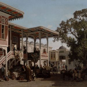 Germain Fabius Brest Trabzon'da Bir Kervansaray Kanvas Tablo