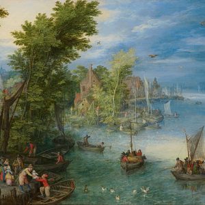 Jan Brueghel the Elder Nehir Manzarası Kanvas Tablo
