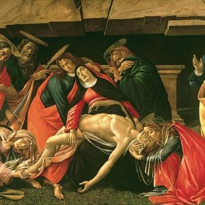 Sandro Botticelli Ölü İsa Üzerine Ağıt Kanvas Tablo
