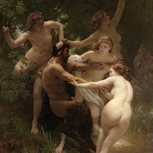 William Adolphe Bouguereau Nimfis ve Satir Kanvas Tablo