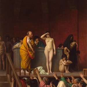 Jean Leon Gerome Roma'da Köle Pazarı Kanvas Tablo