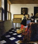 Johannes Vermeer Müzik Dersi Kanvas Tablo