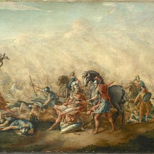 John Trumbull Paulus Aemilius'un Cannae Savaşı'nda Ölümü Kanvas Tablo