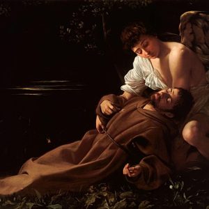 Michelangelo Caravaggio Aziz Francis'in Vecdi Kanvas Tablo