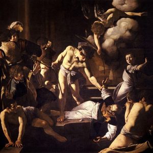 Michelangelo Caravaggio Aziz Matthew'un Şehit Edilişi Kanvas Tablo