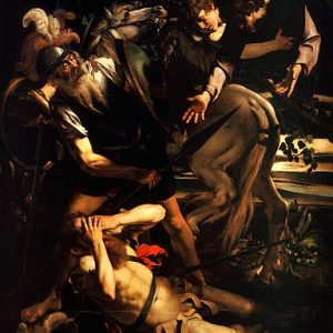 Michelangelo Caravaggio Aziz Paul'un Hristiyan Oluşu Kanvas Tablo