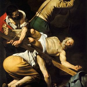Michelangelo Caravaggio Aziz Peter'in Çarmıha Gerilmesi Kanvas Tablo