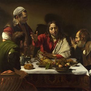 Michelangelo Caravaggio Emmaus'ta Son Akşam Yemeği Kanvas Tablo