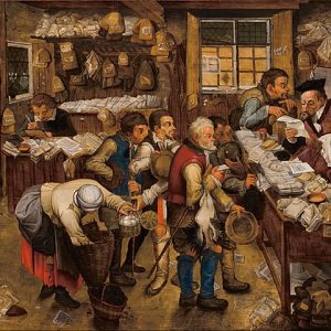 Pieter Bruegel Vergi Tahsildarının Ofisi Kanvas Tablo